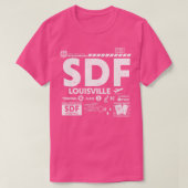 Louisville SDF luchthavencode Reisdag huren T-shirt (Design voorkant)