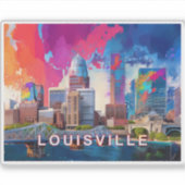 Louisville Skyline Abstracte kunst Sticker (Voorkant)