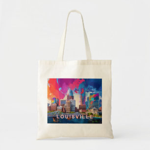 Louisville Skyline Abstracte kunst Tote Bag