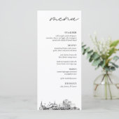 Louisville Skyline bruiloft diner menu (Staand voorkant)