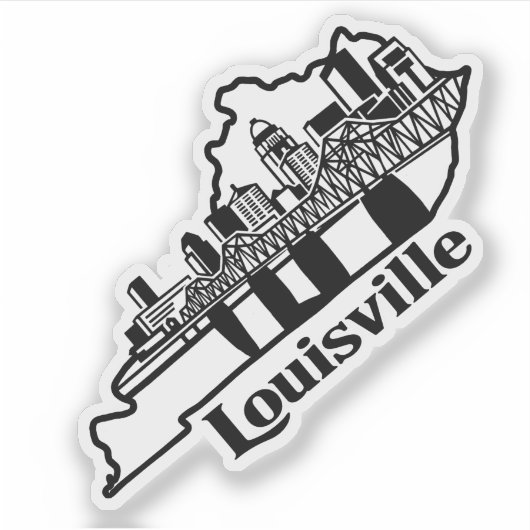 Louisville Skyline Laptop Sticker (Devant)