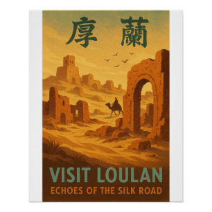 Loulan Ancient City Retro Travel Poster Perfect Poster