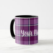 Loulou et Tendance Pink Plaid Personnalisable Mug (Devant gauche)