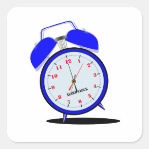 Louly Alarm Clock Vierkante Sticker