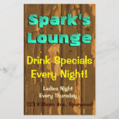 Lounge, Bar Tavern Live Music Flyer (Achterkant)