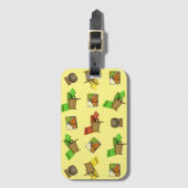 Lounge Lizard - in het geel Bagagelabel (Voorkant (verticaal))
