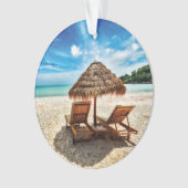 Lounge on beach throw pillow (devant)