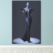 Lounge Singer Canvas Print (Insitu (Houten vloer))