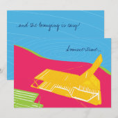 Lounge van de Pool Party Invitation Kaart (Voorkant / Achterkant)