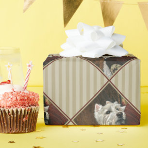 Loungen Westie op de bank Cadeaupapier