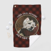 Loungen Westie op de bank Golfhanddoek (Insitu)