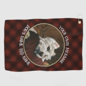 Loungen Westie op de bank Golfhanddoek (Horizontaal)