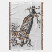 Lounging Leopard Wildlife Art Deken (Voorkant Verticaal)