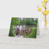 Lounging met de kaart van de vriendennota (Gele Bloem)