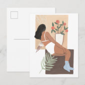 Lounging Woman Briefkaart (Voorkant / Achterkant)