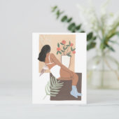 Lounging Woman Briefkaart (Staand voorkant)