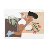 Lounging Woman Magneet (Horizontaal)