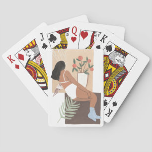 Lounging Woman Pokerkaarten