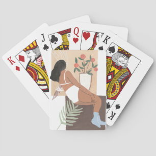 Lounging Woman Pokerkaarten