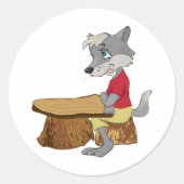 Loup À Un Stickers De Table (Devant)