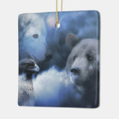 Loup, aigle et ours Ornement de Noël (Gauche)