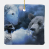 Loup, aigle et ours Ornement de Noël (Dos)