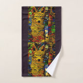 Loup américain dans A.I. amusant photo amélioré (Serviette à main)