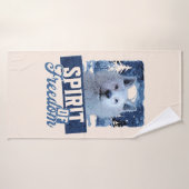 Loup Arctique Esprit de liberté Création faunique (Serviette de bain)