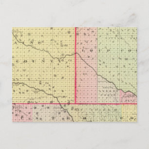 Loup, Blaine, Custer en Logan County, Nebraska Briefkaart
