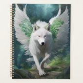 Loup blanc avec ailes (Devant)