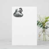 Loup blanc avec papeterie (Debout devant)