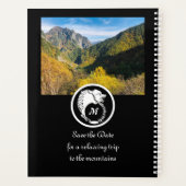 Loup blanc neige Silhouette Laurel Monogramme Phot (Dos)