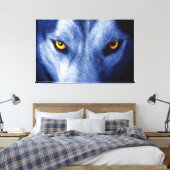 Loup Bleu Avec Belle Toile D'Yeux Lumineux (Insitu(Chambre))