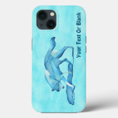 Loup Bleu sur la neige Coque-Mate coque iphone (Verso)