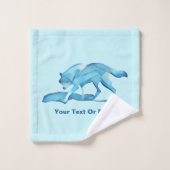 Loup Bleu Sur Neige (Gant de toilette)