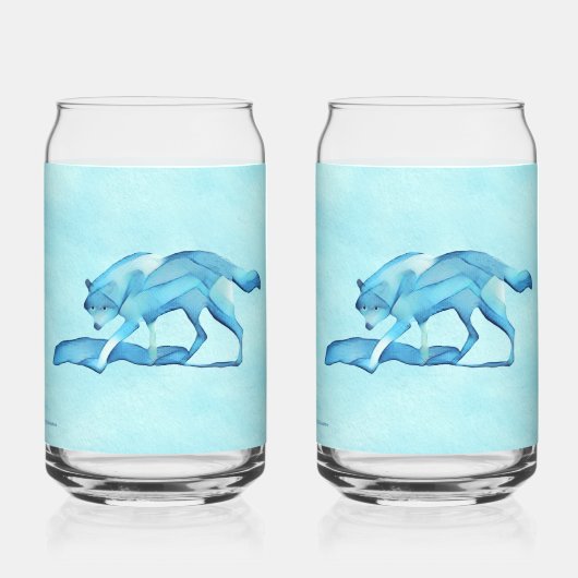 Loup Bleu Sur Neige (Recto)