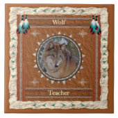 Loup - carreau de céramique de professeur (Devant)