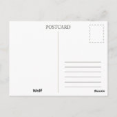 Loup. Carte postale (Dos)