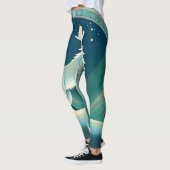 Loup céleste conception Leggings dans les tons ble (Gauche)