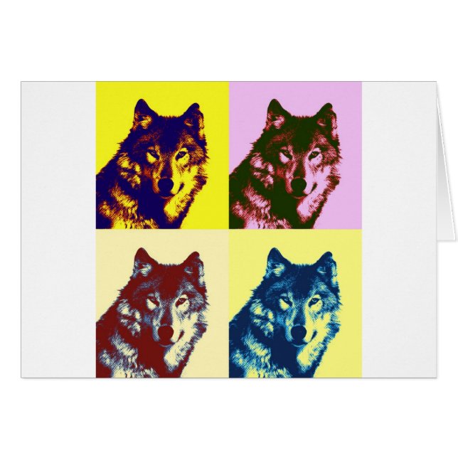 Loup d'art pop (Devant horizontal)