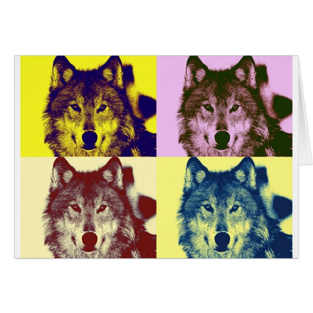 Loup d'art pop (Devant horizontal)