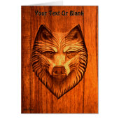 Loup de bois sculpté (Devant)