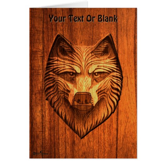 Loup de bois sculpté (Devant)