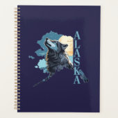 Loup de l'Alaska et lune (Devant)