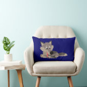 Loup de papa de bande dessinée et coussin mignons (Chaise)