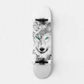 Loup | Dessin de loup gris | Skateboard Wolf (Recto)