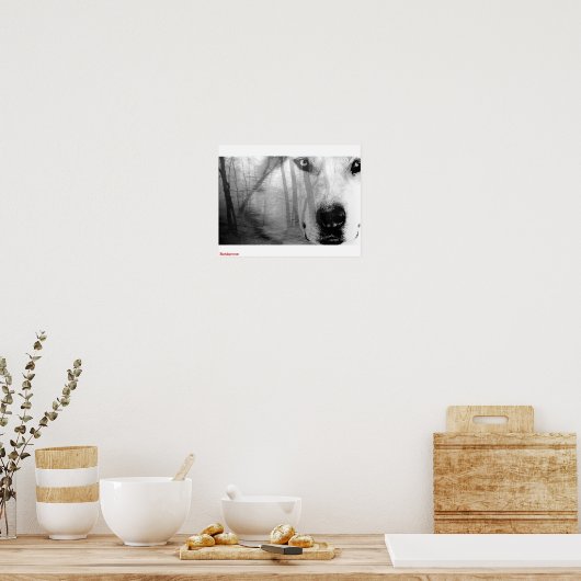 Loup en forêt Poster DarkSpectrum original (Cuisine)