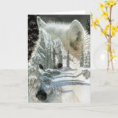 Loup - esprit de la région sauvage/de carte vierge (Fleur jaune)