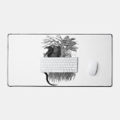 Loup et corbeau avec crâne (Clavier et souris)