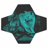 Loup et corbeau dans la nuit (Plat)